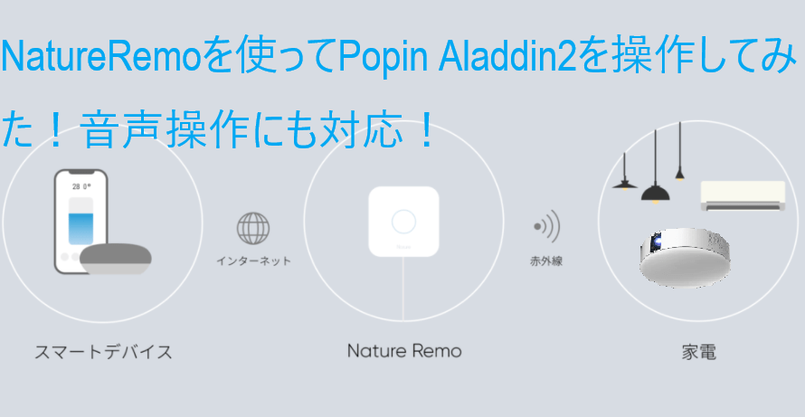 NatureRemoを使ってPopin Aladdin2を操作してみた！音声操作にも対応！